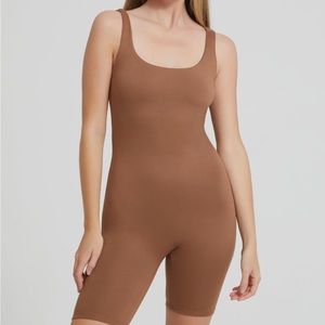 Cindy Maternity Jumpsuit In Mocha S